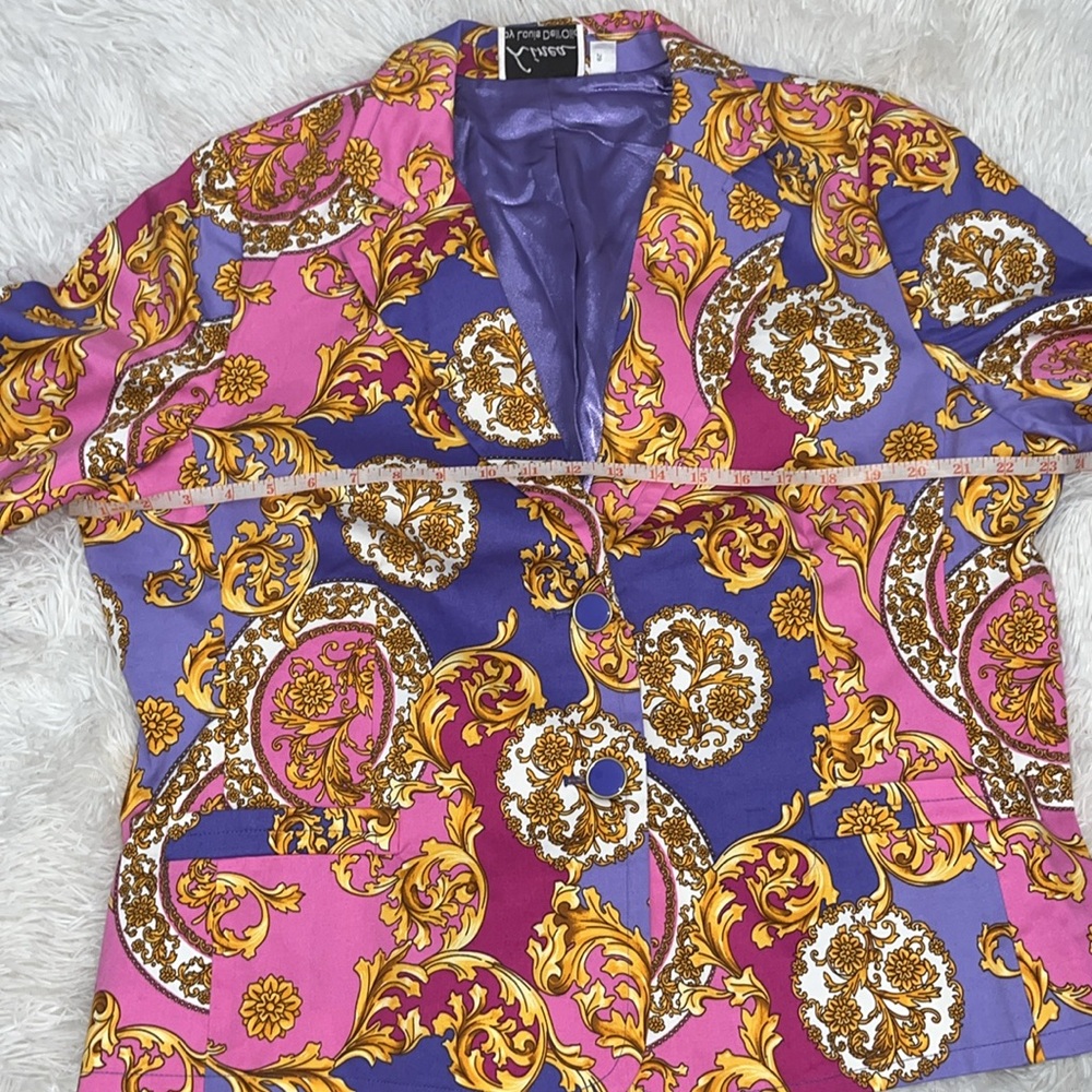 Vintage Linea by Louis Dell’Olio Cotton Paisley Blazer XL - Picture 7 of 11
